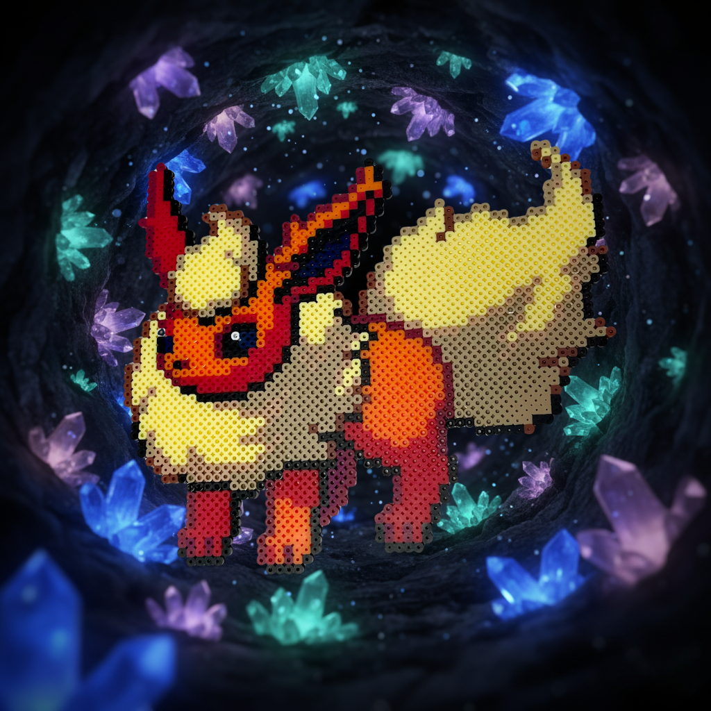 Flareon pärlplatta mönster